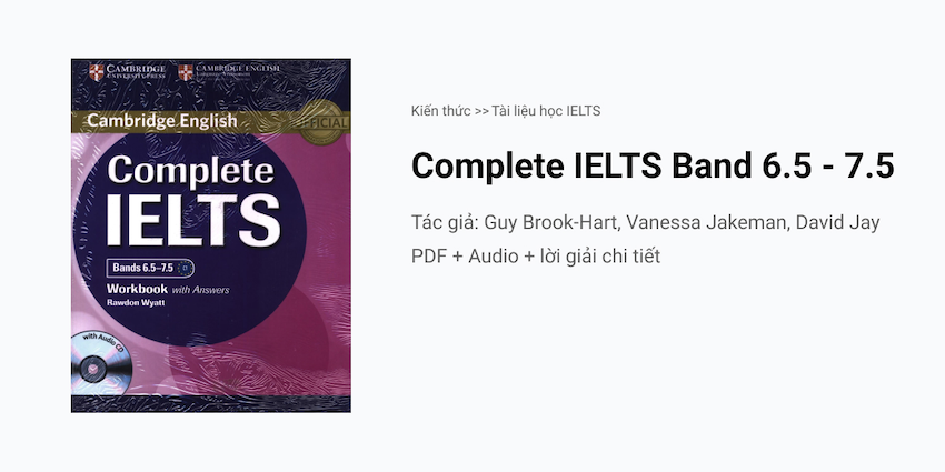 Cấu Trúc Của sách Complete IELTS Bands 6.5-7.5 Workbook